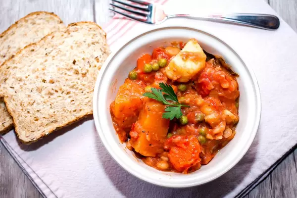 Vegetables Stew with Slice of Bread