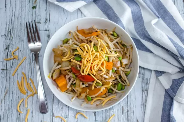 Vegetables Stir Fry in a White Bowl  (Flip 2019) (Flip 2019)