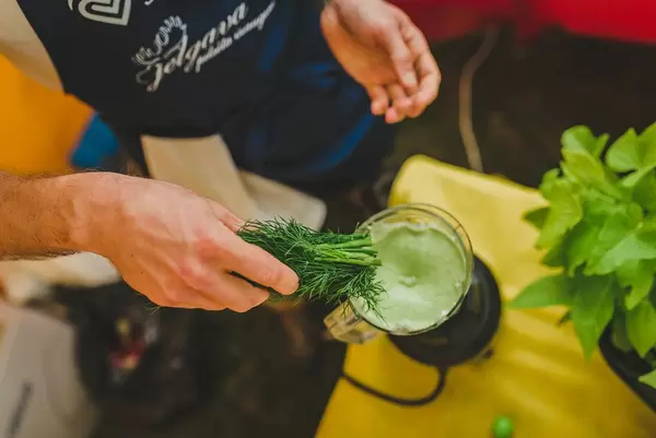Vegetarian Green Mix Of Vegetable And Basil