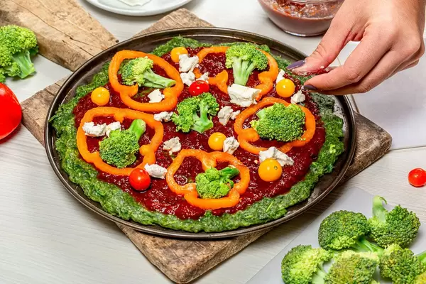 Vegetarische Pizza selber machen - sehr gesund