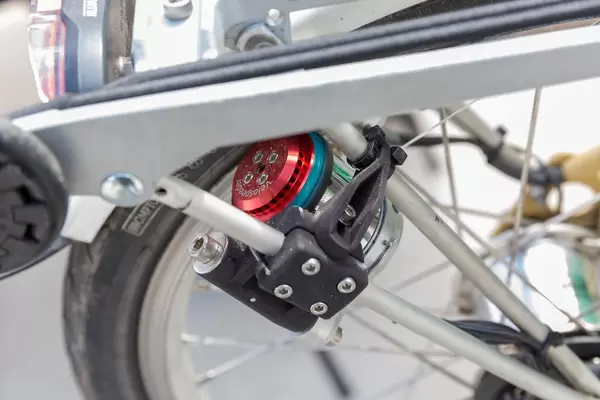 Velospeeder, the miniaturized e-bike drive by Velogical, highly energy efficient with minimal waste of raw material seen at E-Cologne trade show