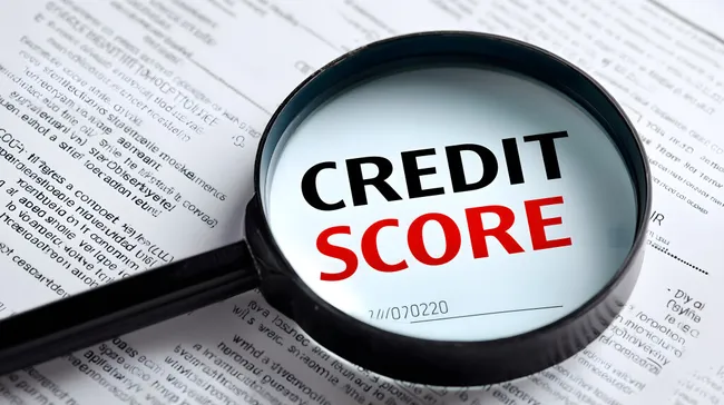 Vergrößerungsglas enthüllt Kreditscores