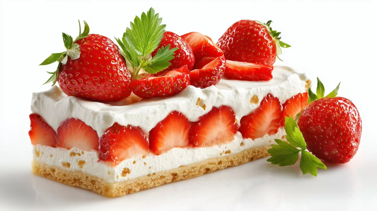 Verlockende Erdbeerkuchen-Nahaufnahme