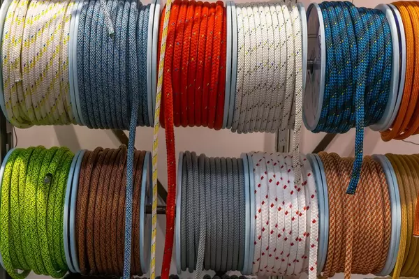 Verschiedene Taue und Seile für Boote