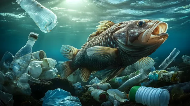 Verschwenderisch im Meer treibender Plastikabfall gefährdet Fischpopulation