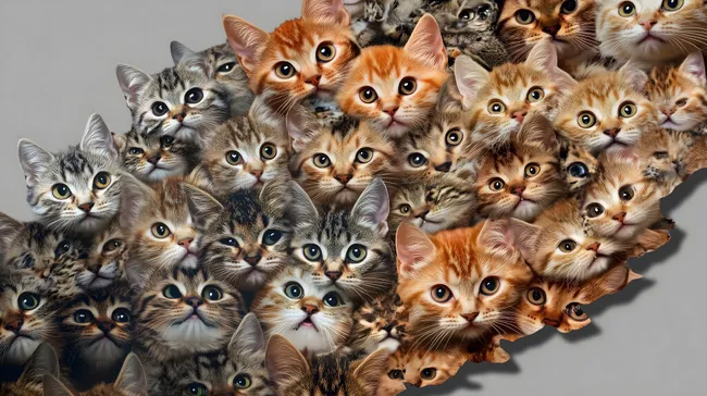 Verspielter Katzenchor: Niedliche Babykätzchen im Fotostudio