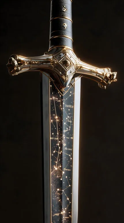 Verziertes Fantasy-Schwert mit Astrologischen Symbolen