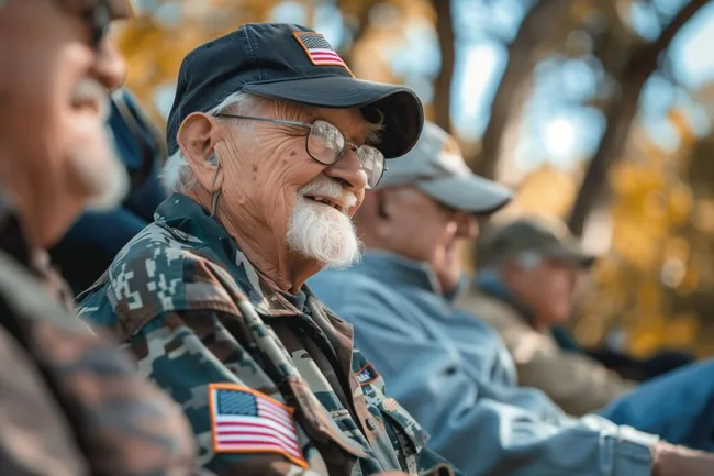 Veteranen-Gruppe bei Gemeinschaftsveranstaltung