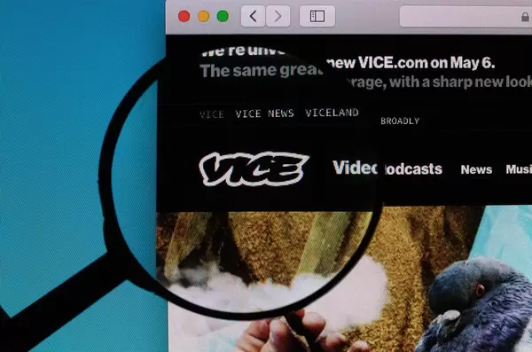 VICE logo under magnifying glass