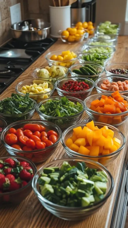 Vielfältige Auswahl an frischem Obst und Gemüse