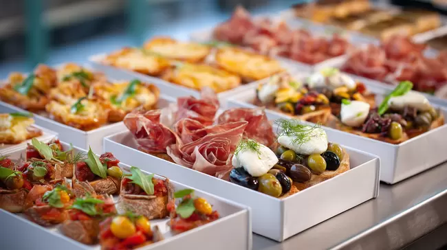 Vielfältige Fingerfood-Auswahl - Snacks für Partys und Events