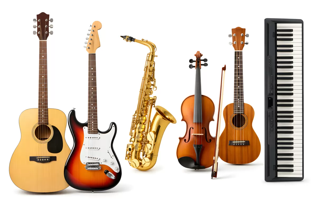 Vielfältige musikalische Instrumente für kreatives Schaffen