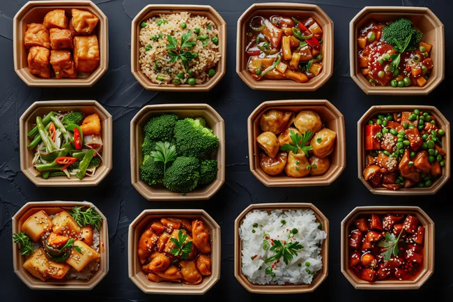 Vielfältiges asiatisches Essensportfolio