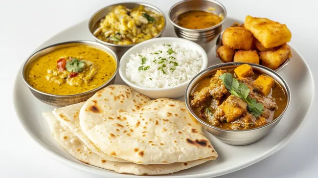 Vielfältiges indisches Brunch-Buffet