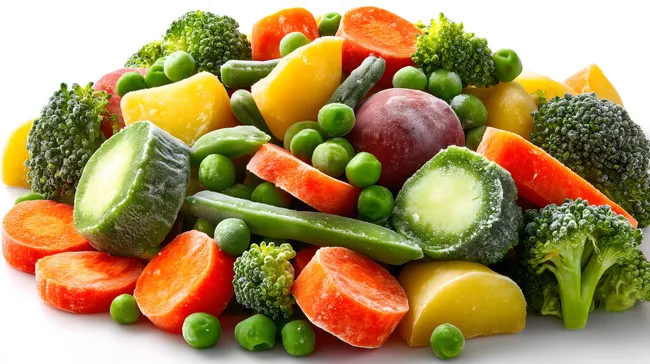 Vielfalt an frischem, tiefgekühltem Gemüse