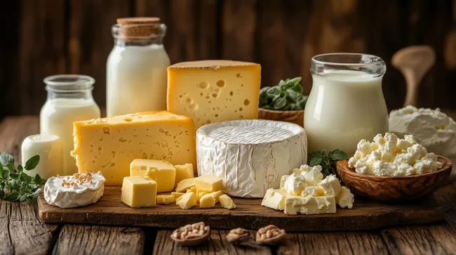 Vielfalt an Milchprodukten und Käsespezialitäten