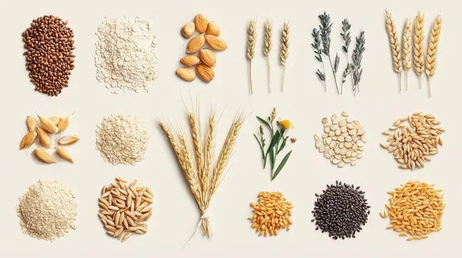 Vielfalt gesunder Vollkornarten und Getreide