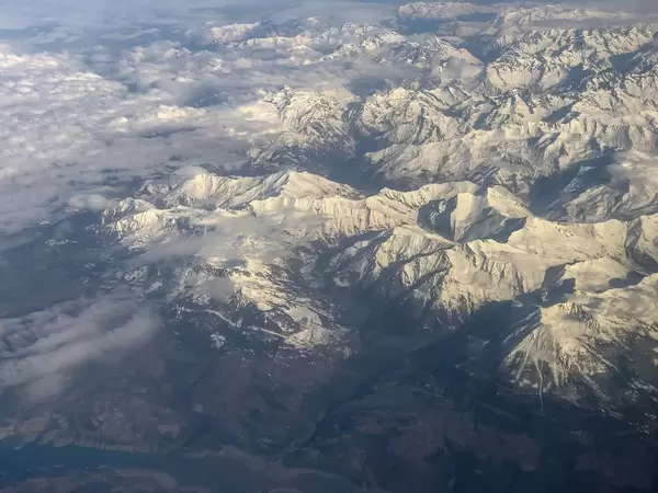 View at the Alps from way up