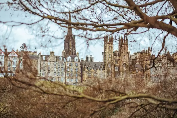 View of Edinburgh, Scotland in moody weather. (Flip 2019)