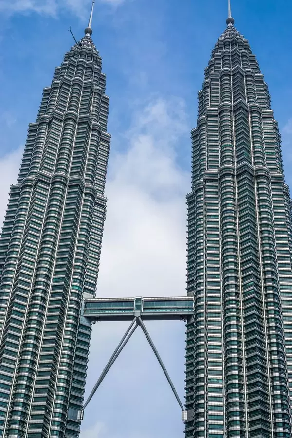 View of Petronas Twin Towers with Connecting Sky Bridge