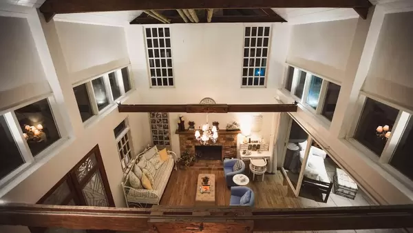 View of the living room from upstairs