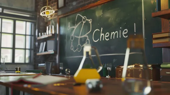 Vintage-Chemielabor im Klassenzimmer
