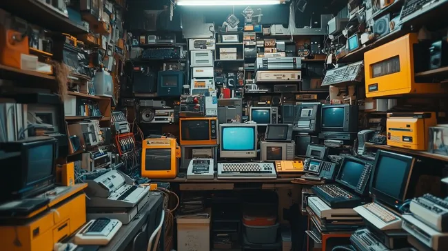 Vintage Elektroniksammlung - Chaotisches Retro-Technik-Archiv