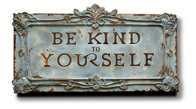 Vintage Metallschild mit Motivationsspruch