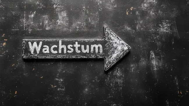 Vintage Pfeilzeichen für Wachstum und Entwicklung