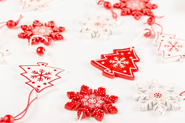 Vintage wooden Christmas tree decorations
