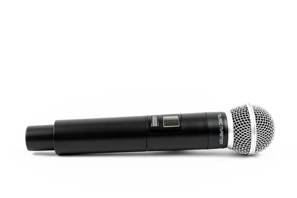 Vocal Microphone on the white background with copy space