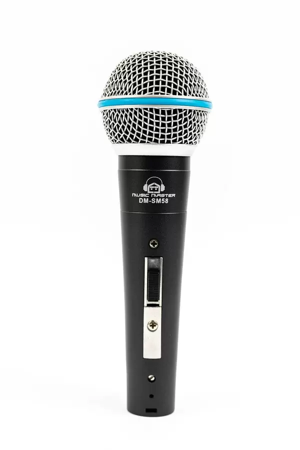 Vocal Microphone standing above white background