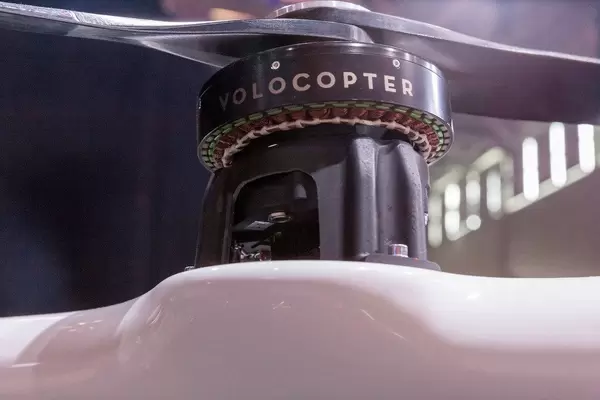 Volocopter rotor shaft at Digital X in Cologne 2019
