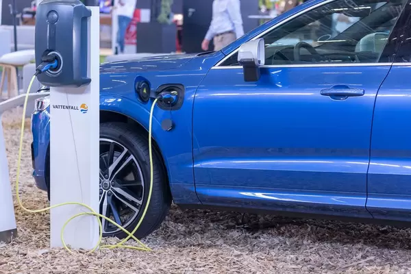 Volvo XC60 Plug-in Hybrid charging on an EV charging station