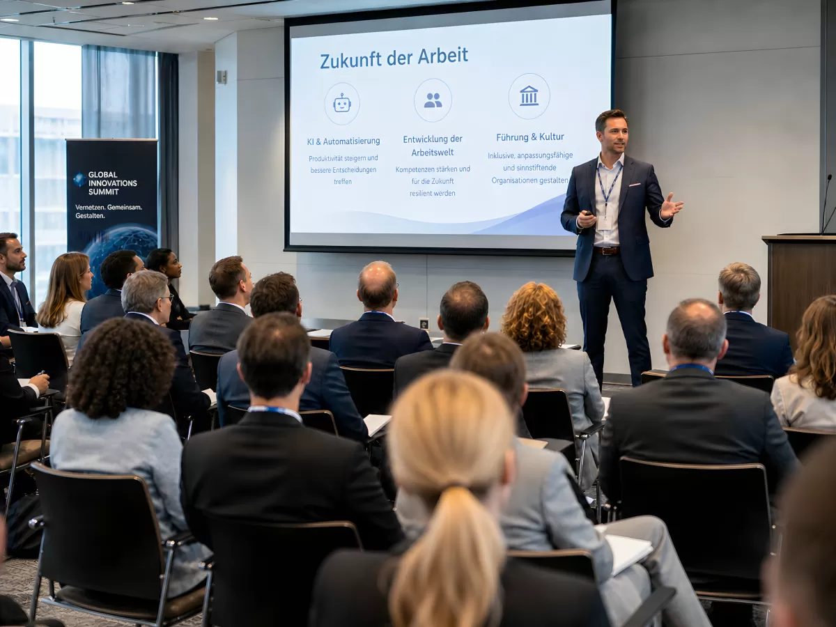 Vortrag zur Zukunft der Arbeit auf Business-Konferenz