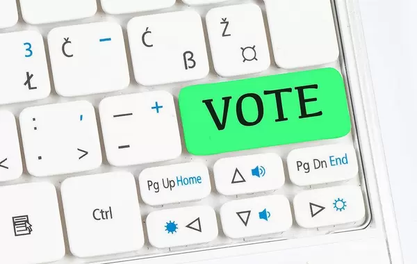 Vote green keyboard button
