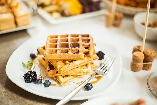 Waffeln mit Beeren