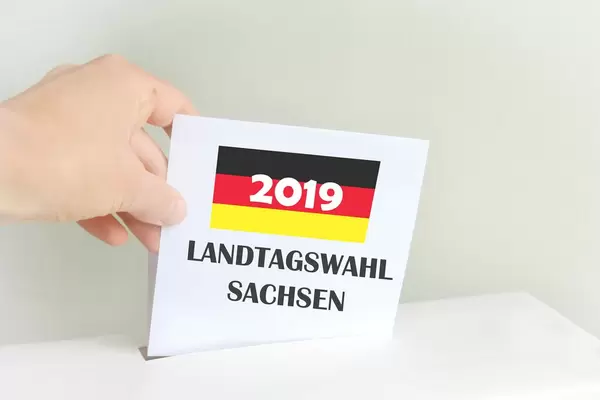 Wahlurne: Landtagswahl Sachsen 2019