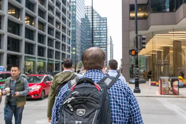 Walking in the streets of Downtown Chicago