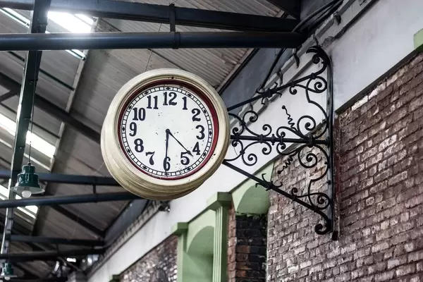 Wall Clock in a Railroad Station