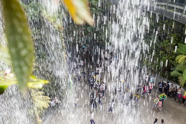 Wasserfall im Cloud Forest, Singapur