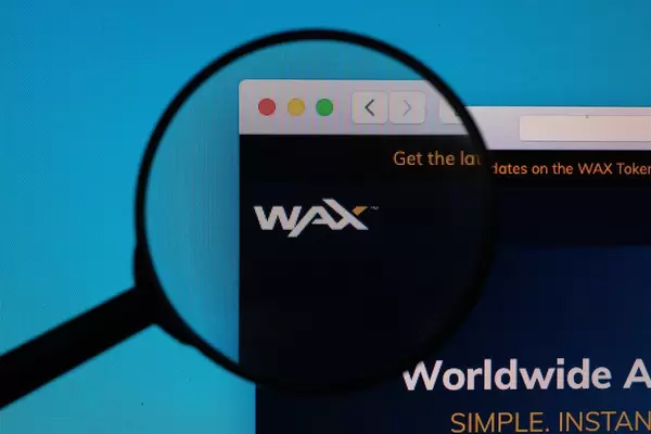 Wax logo under magnifying glass