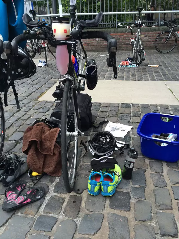 Wechselzone beim Triathlon