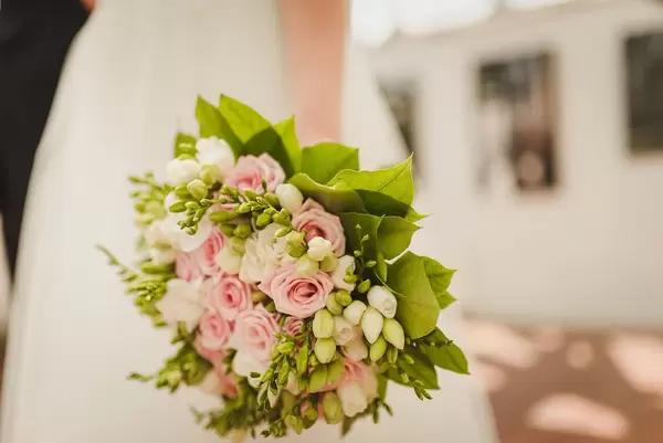 Wedding Floral Bouquet With Roses
