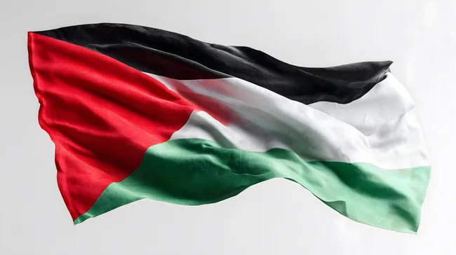 Wehende Flagge von Palästina