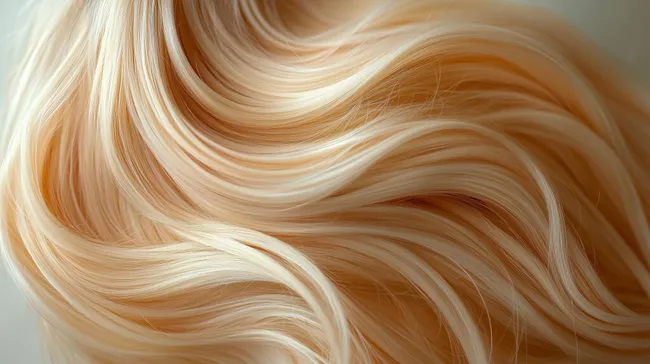 Weiche, blonde Haarsträhnen für Perücken und Extensions