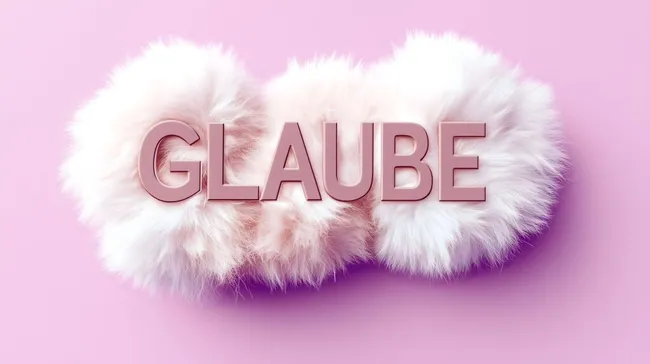 Weichgezeichnete rosa Glaube-Schrift mit Felldekor