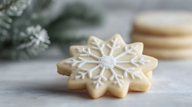 Weihnachtliche Schneeflocken-Kekse