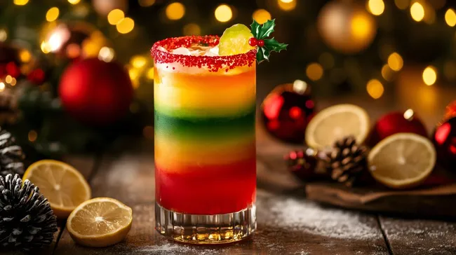 Weihnachtliche Tequila Sunrise Cocktail mit Zitrusfrüchten