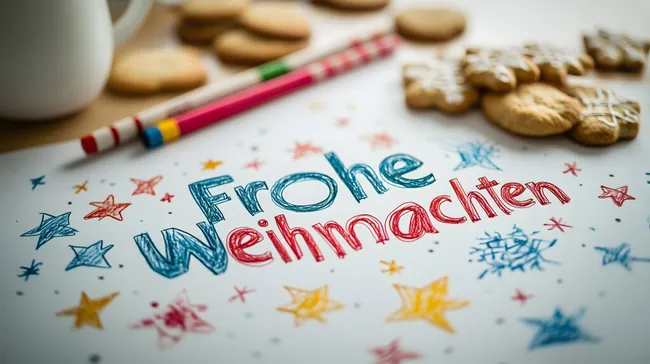 Weihnachtlicher Tisch mit selbst gebackenen Keksen